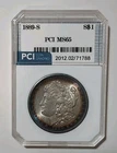 1889 S Morgan Dollar $1 90% Silver Rainbow Toning Uncirculated