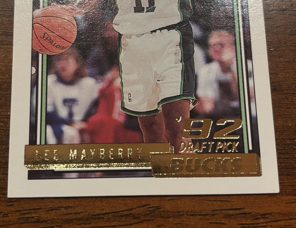 1992-93 Topps Gold #390 - Lee Mayberry (RC) NM/MT Free Ship Bucks - Image 3 of 3