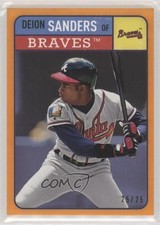 2019 Topps Brooklyn Collection Orange 25/25 Deion Sanders #27 ow1