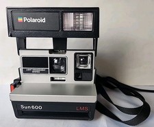 Vintage Polaroid Sun 600 LMS Instant Film Camera with Strap Untested For Parts