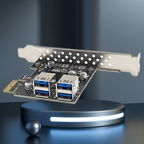 PCI-E 1X auf 4 Port USB 3.0 Erweiterungskarte USB3.2 GEN1 5Gbps PCI Express5653 - Bild 4 von 10