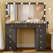 3 Lighting Modes & Adjustable Brightness Vanity Desk Set for Bedroom Christmas🤶