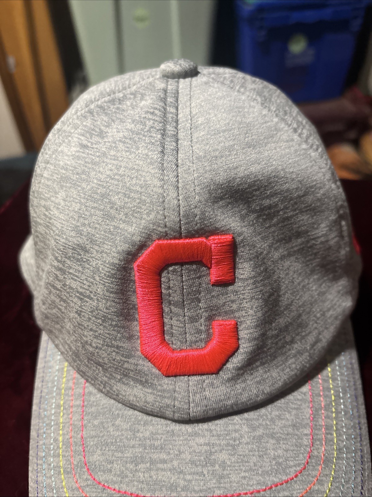 Cleveland Indians Hat Youth Girls Hat Gray Under Armour thumbnail 2