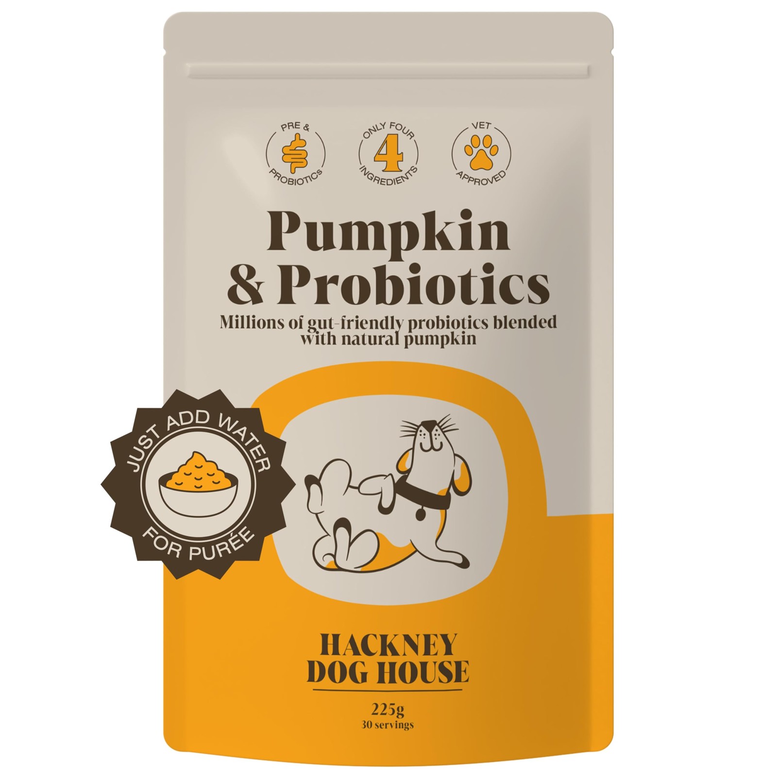 Probiotics & Pumpkin For Dogs | Real Pumpkin Purée Powder + Pre & Probiotic