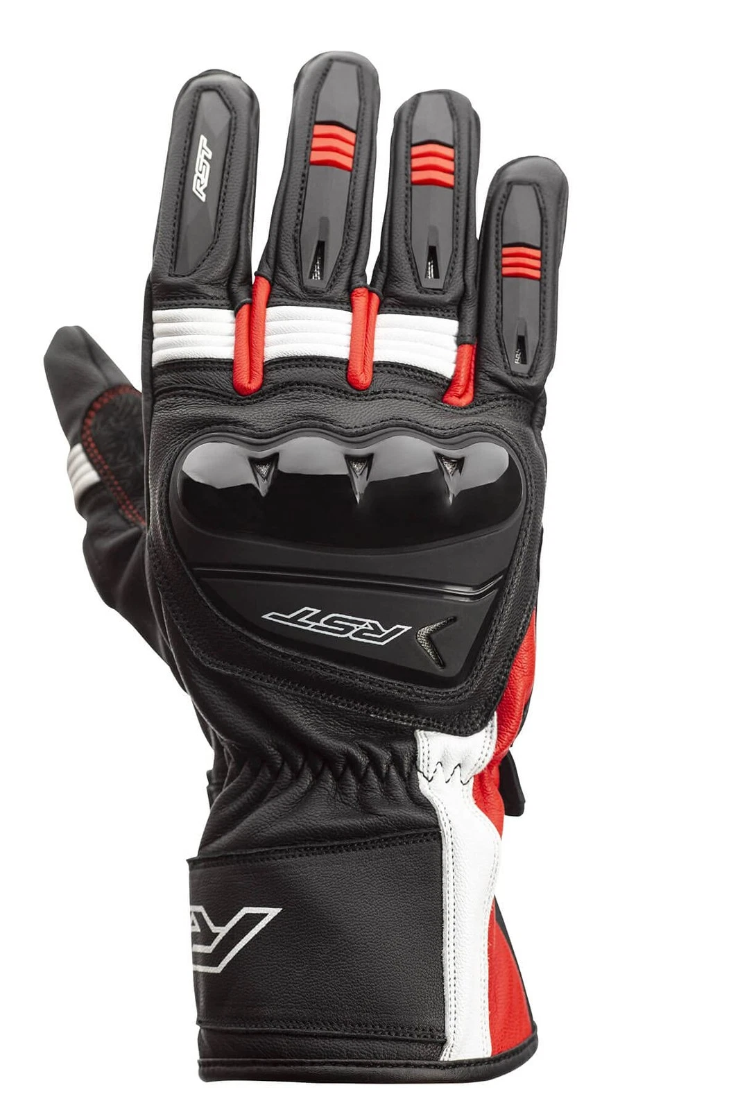 RST 815000170109var-a2 - mens motorcycle gloves 10-L, BLACK / RED / WHITE