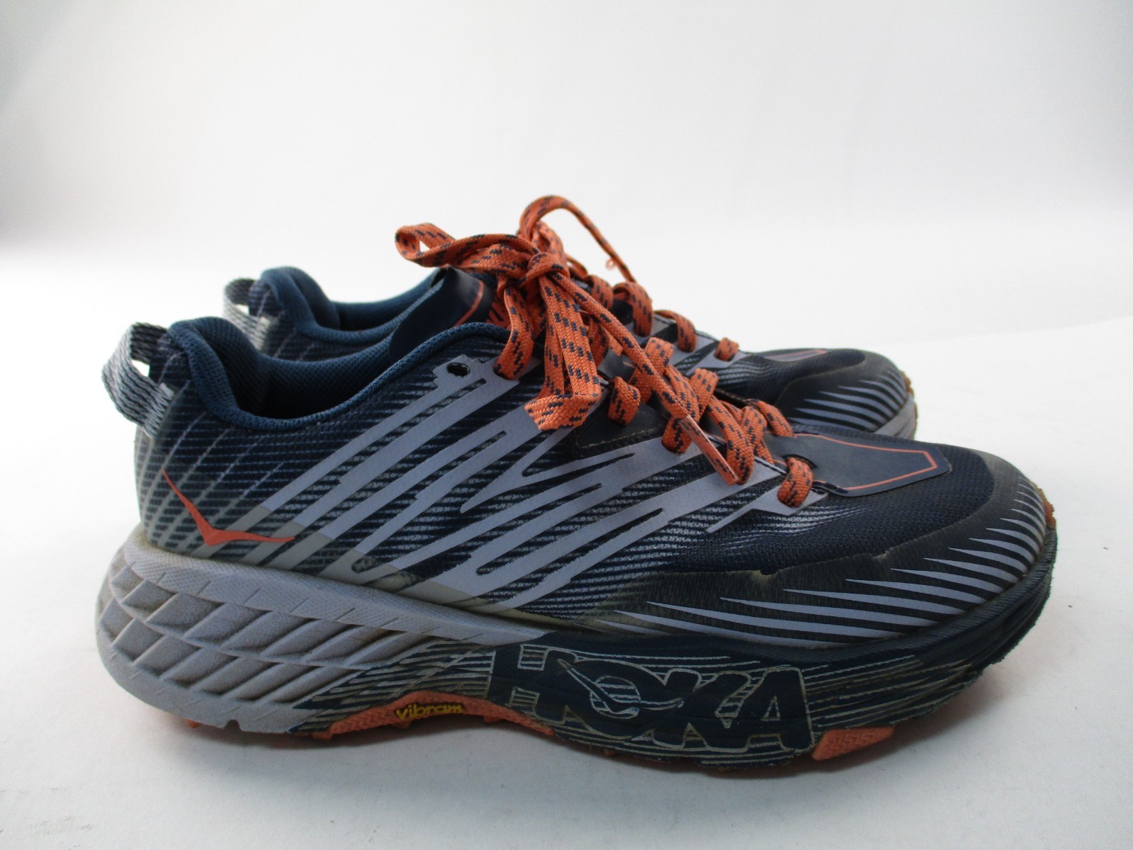 Hoka One One Speedgoat 4 Running Shoes Womens 5.5 D Sneakers Blue Lace Up