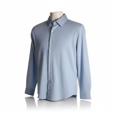 NWT Goodfellow  Co Men  s M River Blue Long Sleeve Button-Down Casual Shirt