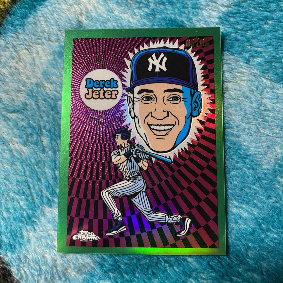 2023 Topps Chrome Derek Jeter Ultraviolet All-Stars Green #UV-3 #’d 60/99
