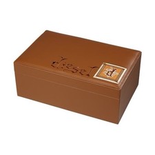 Humidor de cuero de cigarro grande Diesel 75 - 100 unidades de escritorio de madera marrón