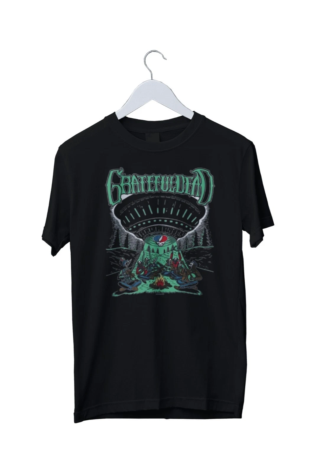 Grateful Dead Skeletons and Aliens Camping Band T-Shirt Mens S M L XL 2 3 4 XL