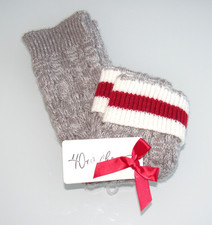 NEW 40WINKS GREY CABLE KNIT ANKLE / LEG WARMERS - ONE SIZE