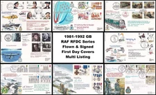 1981-1992 GB RAF RFDC Series Flown & Signed First Day Covers Multi Listing