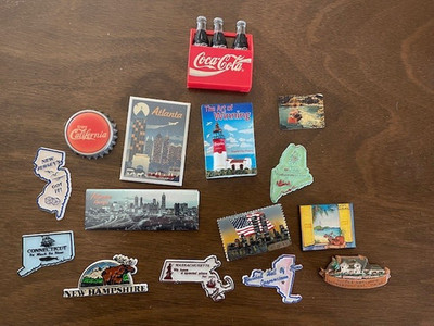 Coca Cola Refrigerator Magnets Lot of 15 + State Destinations 80's & 90's NICE!