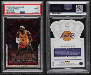 2021-22 Panini Crown Royale Asia Red LeBron James #52 PSA 9 MINT