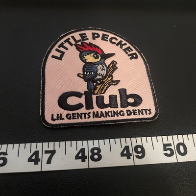 Little Pecker Club Lil Gents Making Dents  Embroidered Iron On Patch Funny New