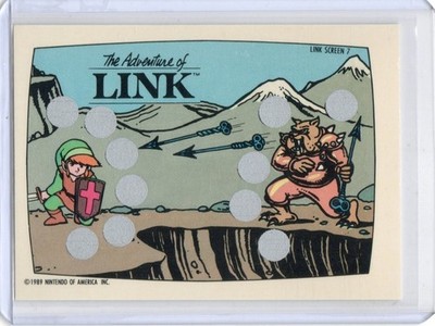 1989 Topps Nintendo #7 Link Scratch Off Card (Cards In Sleeve & Toploader)