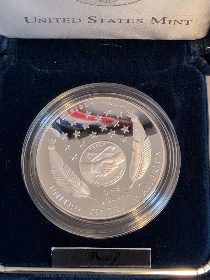 2004 Lewis & Clark Bicentennial PROOF 90% Silver Dollar US Mint Coin Box and COA - Image 3 of 3