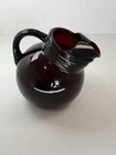 Anchor Hocking Royal Ruby Red 6” Tilted Small Ball Tilt Pitcher Depression Glass