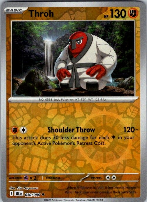 Pokemon | SV: Black Bolt | Throh | 050/086 | Reverse Holo | NM