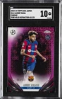 2023-24 TOPPS CHROME UCC JPN PINK MOJO REFRACTOR #64 LAMINE YAMAL RC /125 SGC 10