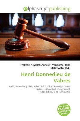 Frederic P. Miller (u. a.) | Henri Donnedieu de Vabres | Taschenbuch | Englisch