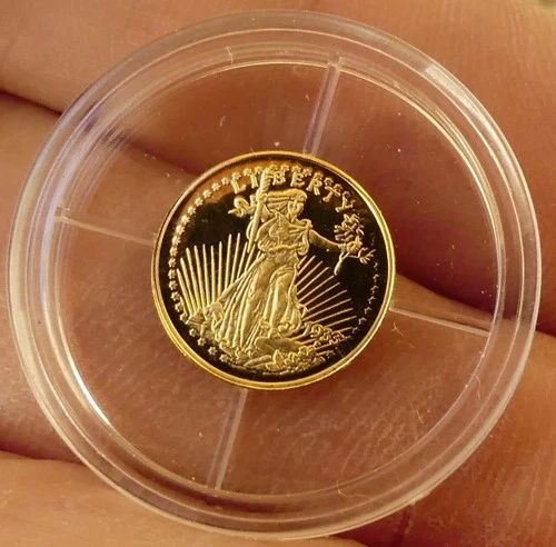 2003 AMERICAN MINT MINI DOUBLE EAGLE GOLD COIN WITH COA