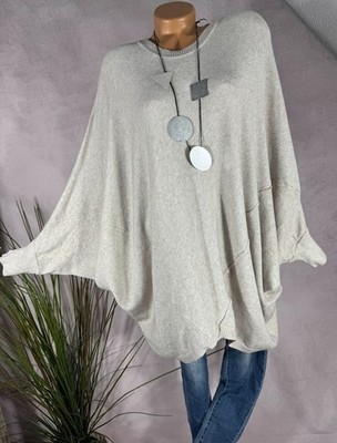 Oversized Jumper Womens Long Sweater Wide Casual One Size Ivory