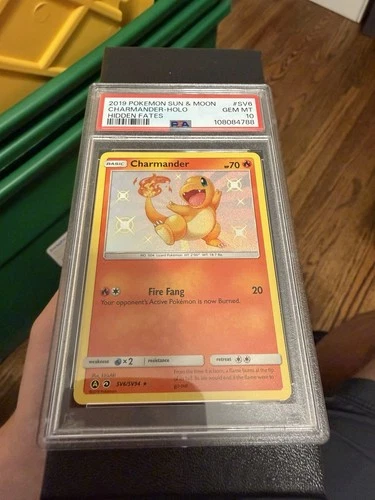 Pokemon Shiny Charmander SV6/SV94 Hidden Fates Vault Holo Card PSA Gem Mint