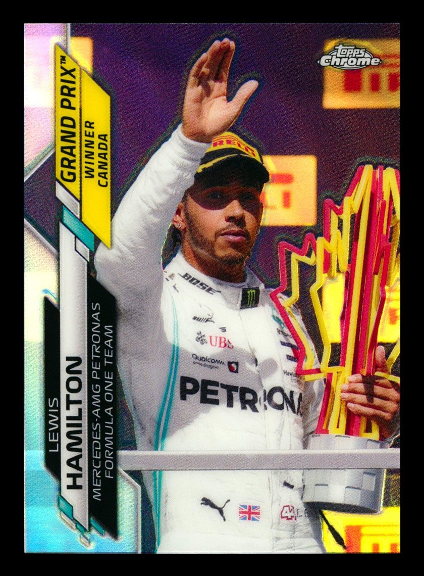 2020 TOPPS CHROME F1 #139 LEWIS HAMILTON RC REFRACTOR CANADA GP MERCEDES ROOKIE!