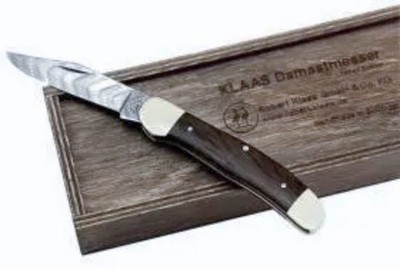 Robert Klaas Solingen Jahresmesser 2019 Balbach Damast Kissing Cranes Messer