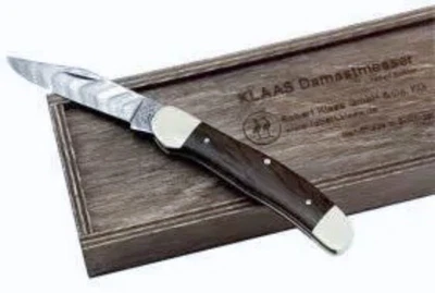 Robert Klaas Solingen Jahresmesser 2019 Balbach Damast Kissing Cranes Messer - Bild 1 von 3