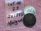 2 X  MORGAN SILVER DOLLAR COINS.  LOT OF 2  1886-P   LOT #  23 — photo 2