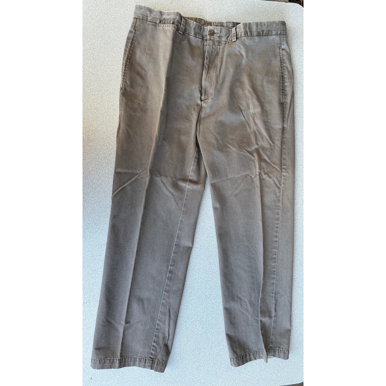 Cremieux Classics Mens Taupe Brown 100% Pima Cotton Chino Pants 36x29 Peru