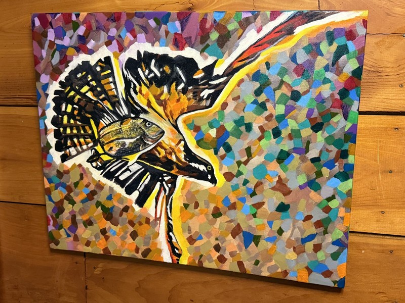 Osprey Breakfast by Dell Cullum - Oil on Canvas - Original 1 of 1