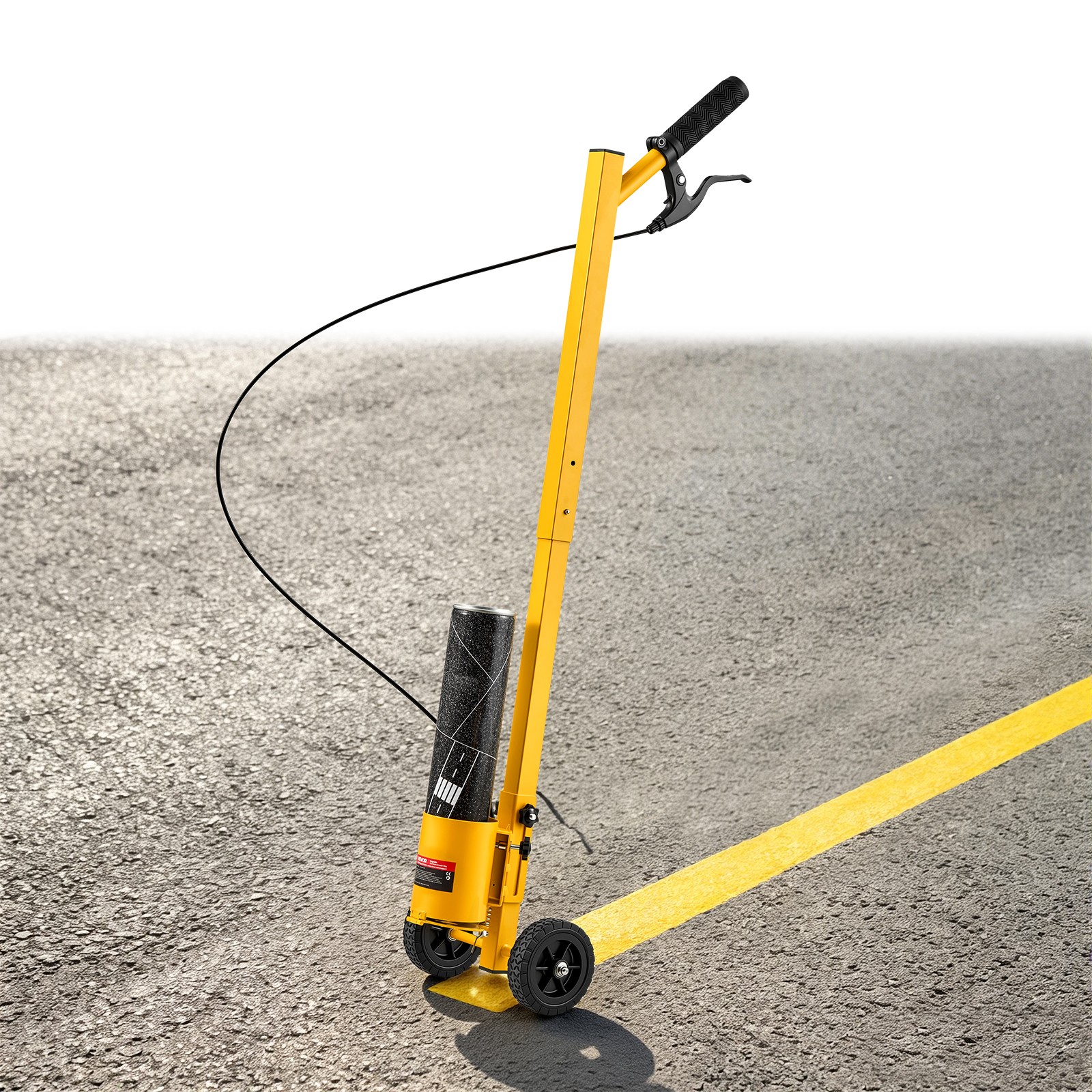 VEVOR Striping Line Painting Wand Marking Paint Wand with 4" Heavy-Duty 2 Wheels