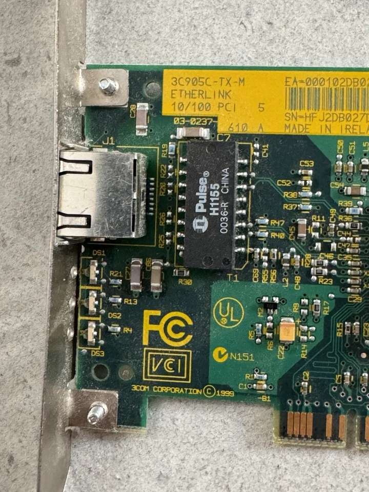 Scheda Di Rete 3COM 3C905C-TX-M ETHERLINK 10/100MBPS RJ45 PCI - Immagine 4 di 4