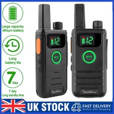 2PCS Portable Mini Walkie Talkie Long Range 6800mAh Two-Way Radio Rechargeable