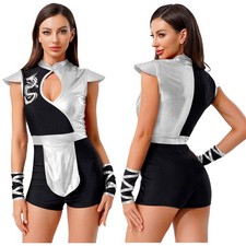 Women Fancy Dress Night Club Jumpsuit Costume Cosplay Adult Bodysuit Christmas