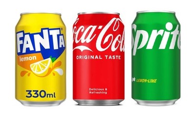Coca Cola , Fanta Lemon & Sprite je 24 x 0,33l Dose XXL-Paket