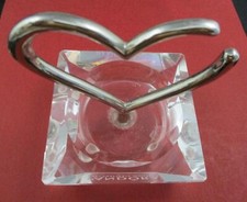 Vintage PANDORA Jewelry Crystal Silver HEART Ring Holder MINT CONDITION