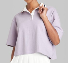 NEW Wild Fable Women's Short Sleeve Rugby Shirt Size Small