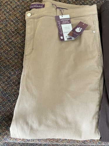 GLORIA VANDERBILT AMANDA JEANS HAZELNUT 22W AVE & COFFEE 18W,20, 24W AVE (B11) - Picture 4 of 7