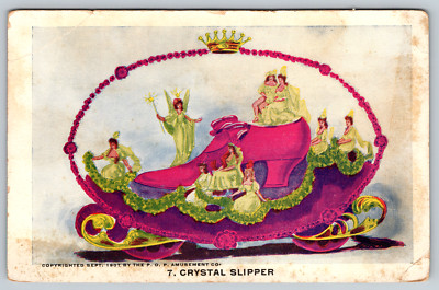 c1910s Crystal Slipper Float Parade  Antique Postcard