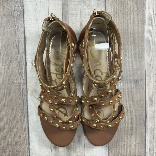 Sandalias Sam Edelman Daya para mujer con tiras tachuelas de cuero gladiador marrón talla 7,5 - Imagen 6 de 13