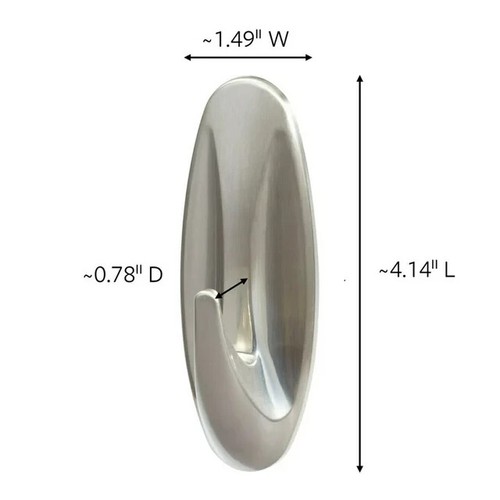 Command Bath Large Designer Hook, 1 Hook, 2 Strips/Pack 1 Pack - Picture 2 of 2
