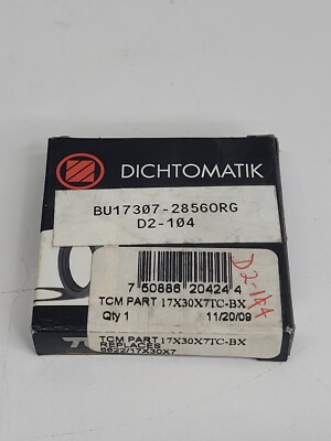 New TC Double Lip Metric Oil & Dust Seal - Size 17mm X 30mm X 7mm (17-30-7)