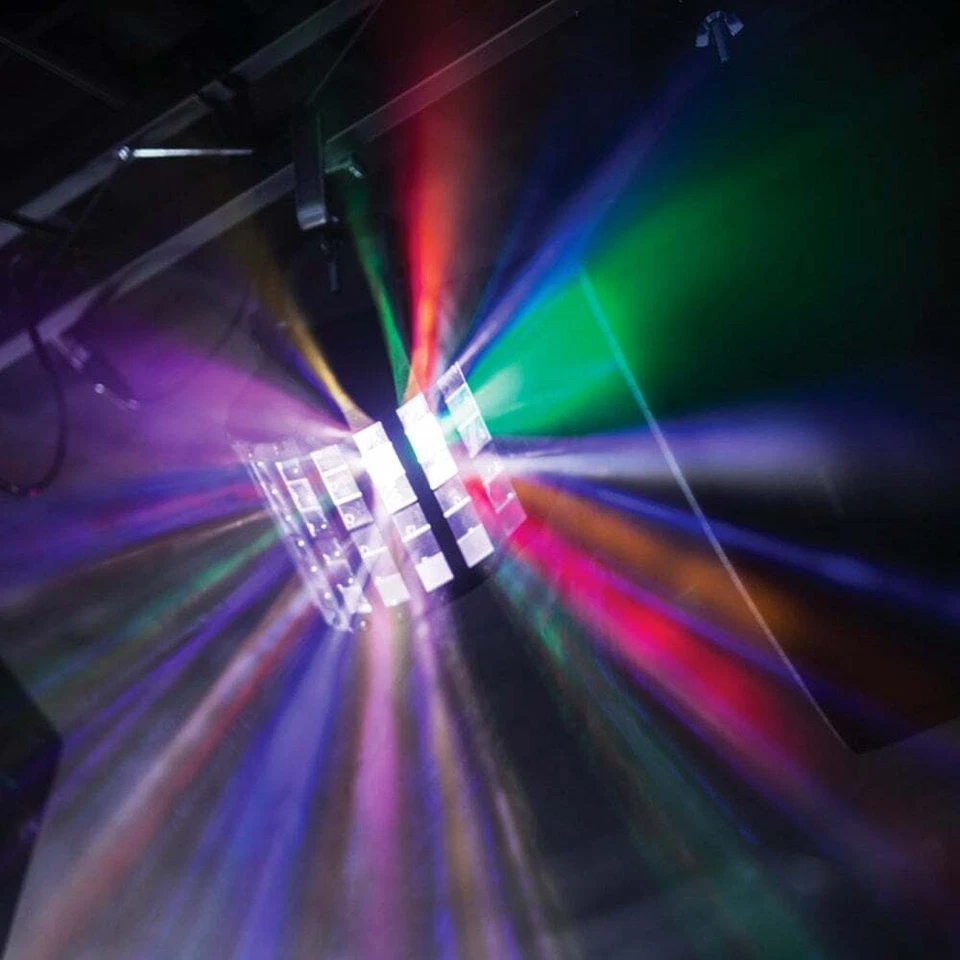 2 x QTX Derby 9 DJ Disco DMX Multi-Colour Beam 3W LED Lighting Effect inc Remote - Image 4 of 4