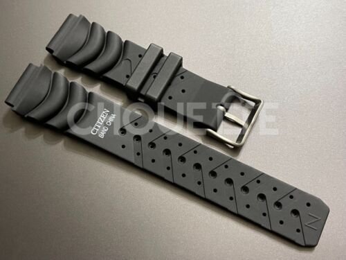 Citizen MA9004-05E, MA9004-13E, MA9004-21E 20mm Black Rubber Watch Band Strap - Picture 2 of 9