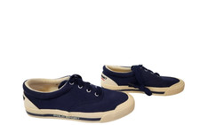 Vtg Polo Sport Ralph Lauren Blue Canvas Lace Up Sneakers Women's 7.5 M Shoes NWD