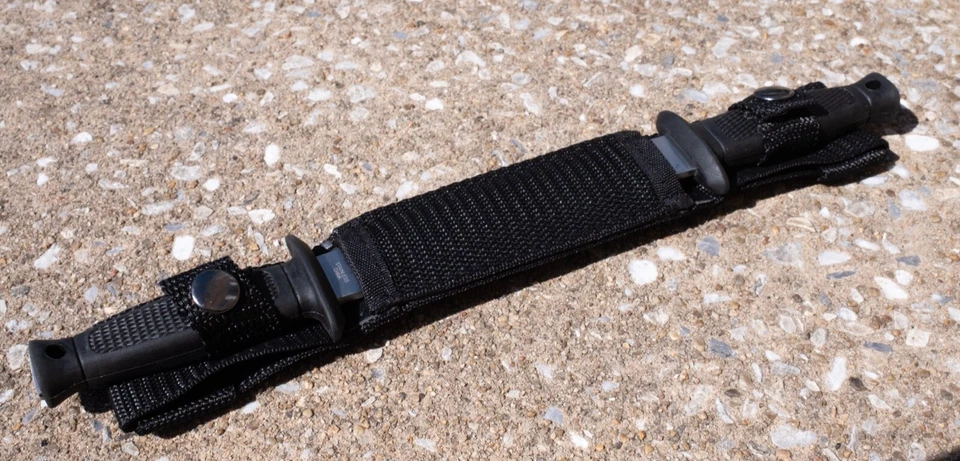 Double Edge Knife Spear Point Tactical Horizontal Carry Sheath Full Tang 7" - Image 2 of 4